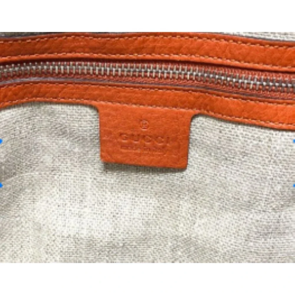 Gucci Tote Leather Terracotta Orange unused with storage bag - Picture 8 of 10